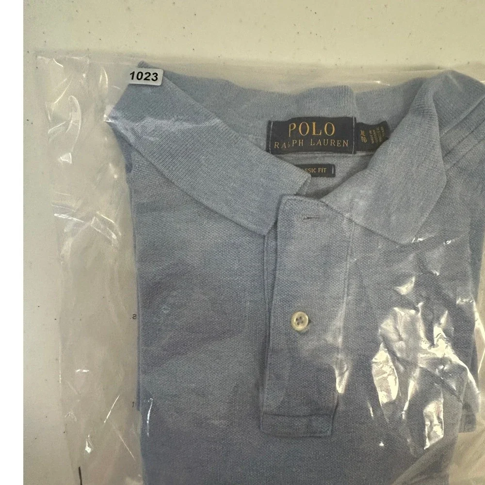 Polo Ralph Lauren Classic Fit Light Blue‎ Short Sleeve Polo Shirt Mens XL